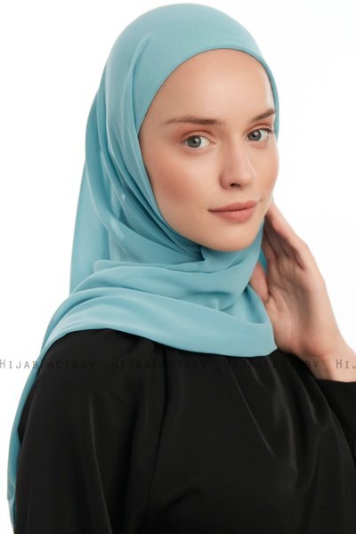 Sahar - Mint One Piece Chiffon Hijab