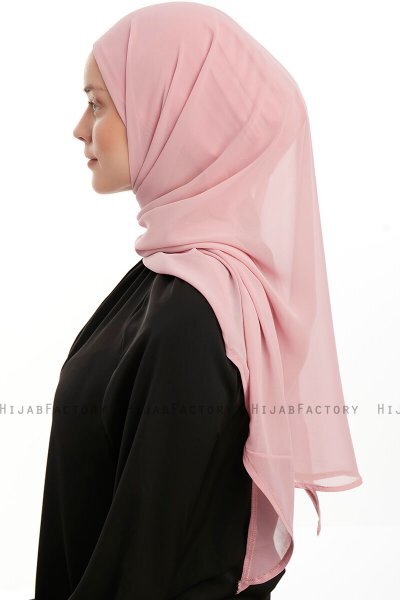 Sahar - Mørk Rosa One Piece Chiffon Hijab
