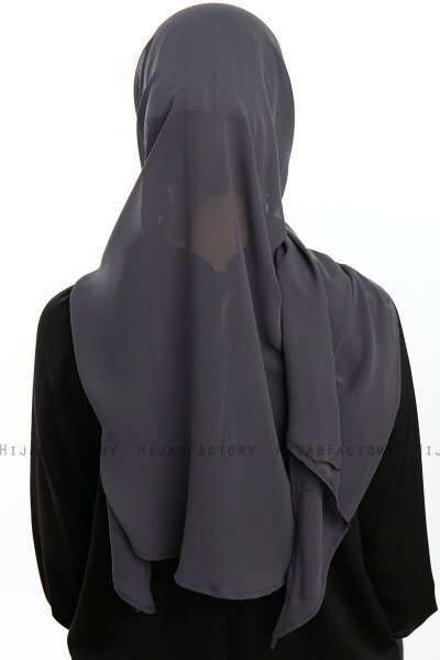 Sahar - Antrasitt One Piece Chiffon Hijab