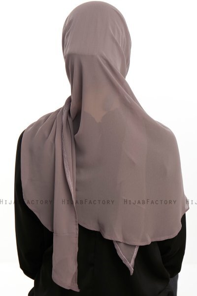 Sahar - Steel Grey One Piece Chiffon Hijab