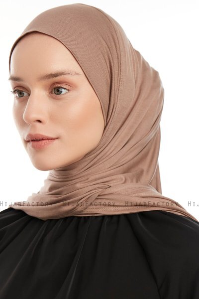 Vesile - Mørk Taupe One-Piece Hijab
