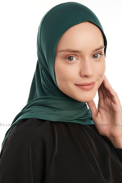 Vesile - Mørk Grønn One-Piece Hijab