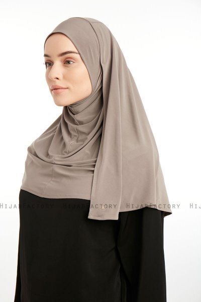 Ilay - Mørk Taupe Sandy Turban Hijab