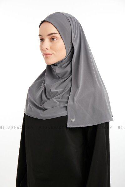 Ilay - Mørk Grå Sandy Turban Hijab