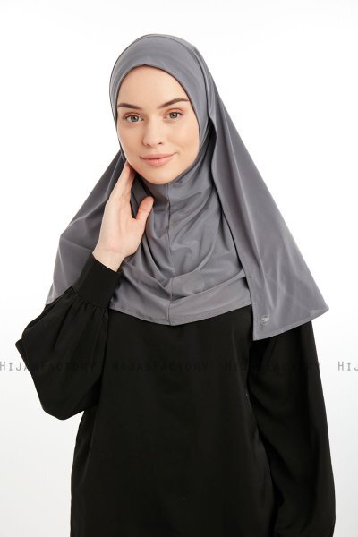 Ilay - Mørk Grå Sandy Turban Hijab