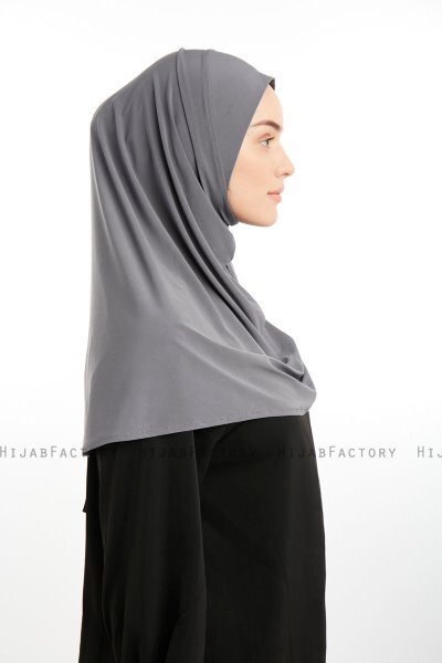 Ilay - Mørk Grå Sandy Turban Hijab