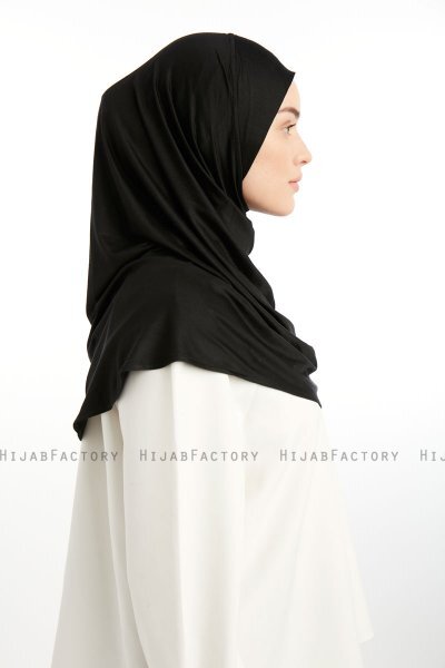 Feriha - Svart Viskose Turban Hijab