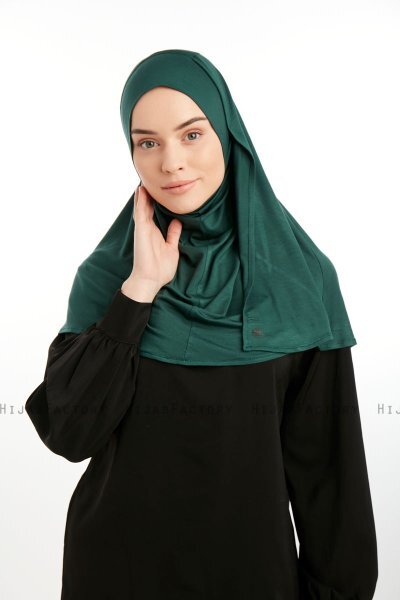 Feriha - Mørk Grønn Viskose Turban Hijab
