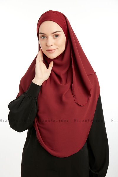 Bengi - Bordeaux Micro Krep Turban Hijab