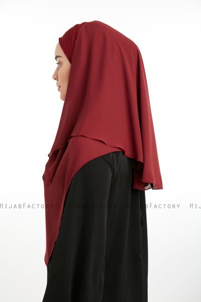 Bengi - Bordeaux Micro Krep Turban Hijab