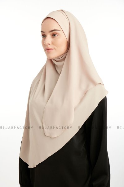 Bengi - Lys Taupe Micro Krep Turban Hijab
