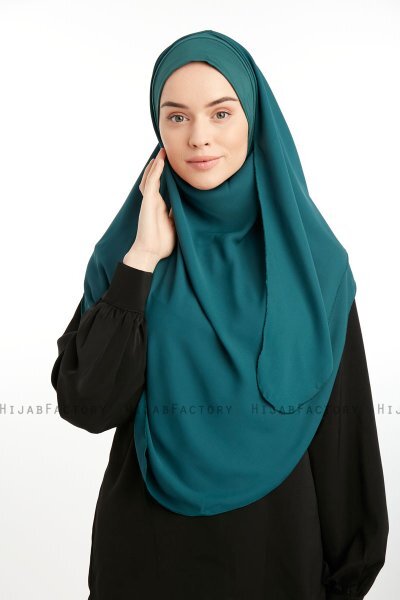 Bengi - Mørk Grønn Micro Krep Turban Hijab