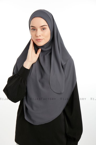 Bengi - Antrasitt Micro Krep Turban Hijab