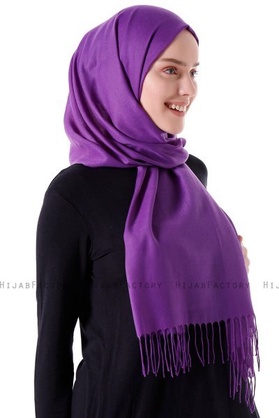 Demet - Mørk Lilla Pashmina Hijab