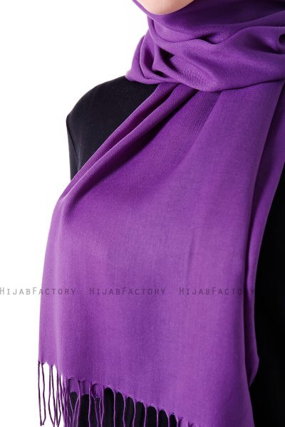 Demet - Mørk Lilla Pashmina Hijab
