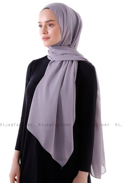 Hadise - Grå Chiffon Hijab