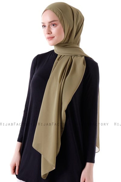 Hadise - Khaki Chiffon Hijab