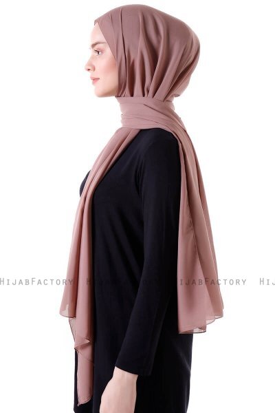 Hadise - Lysebrun Chiffon Hijab
