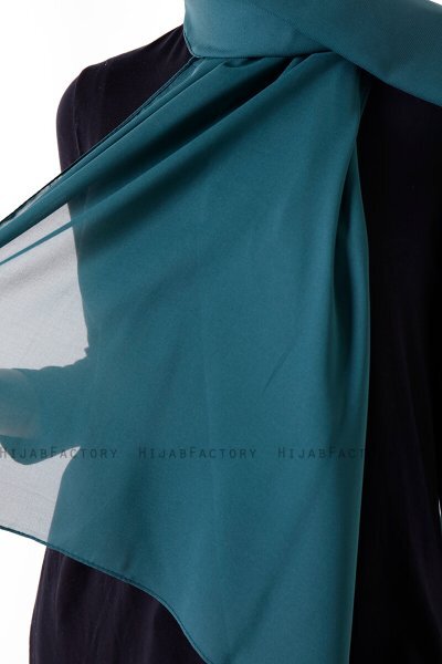 Hadise - Mørk Grønn Chiffon Hijab