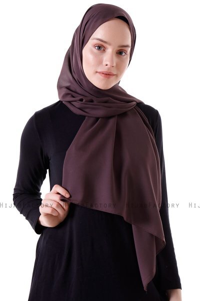 Hadise - Mørkebrun Chiffon Hijab