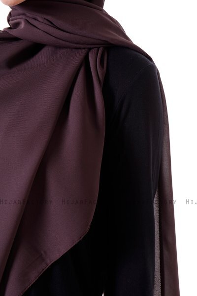 Hadise - Mørkebrun Chiffon Hijab