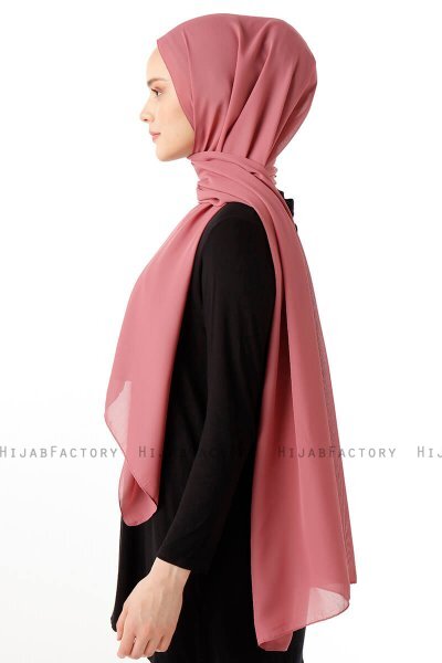 Hadise - Mørk Rosa Chiffon Hijab