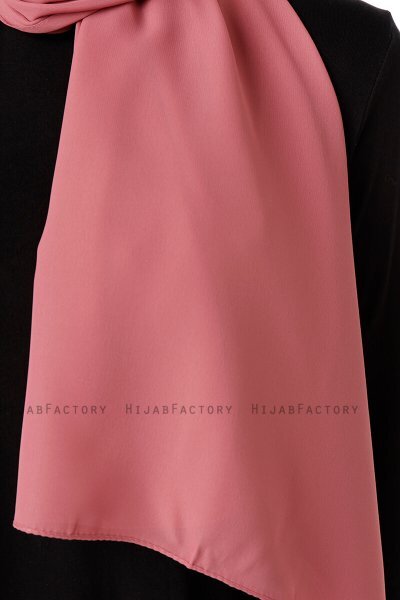 Hadise - Mørk Rosa Chiffon Hijab