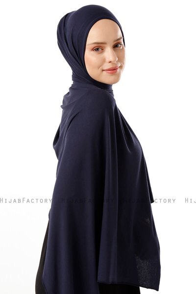 Neylan - Marineblå Basic Jersey Hijab