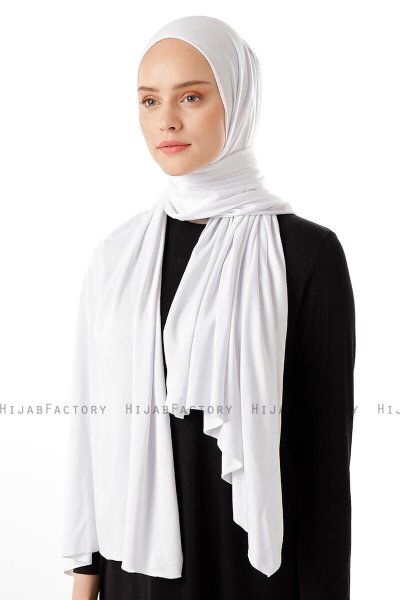 Neylan - Hvit Basic Jersey Hijab