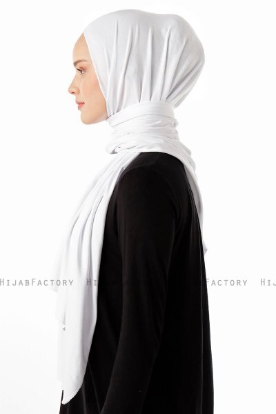 Neylan - Hvit Basic Jersey Hijab