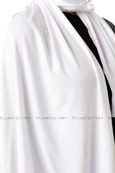 Neylan - Hvit Basic Jersey Hijab