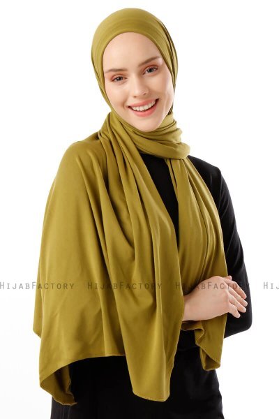 Neylan - Olivengrønn Basic Jersey Hijab
