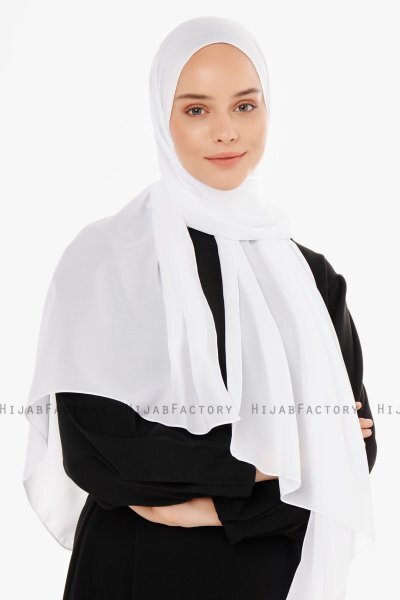 Esra - Hvit Chiffon Hijab