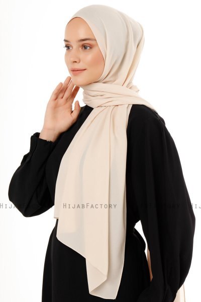 Esra - Beige Chiffon Hijab
