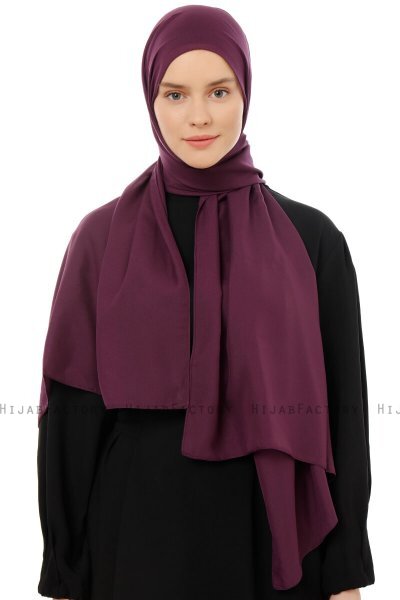 Esra - Mørk Lilla Chiffon Hijab