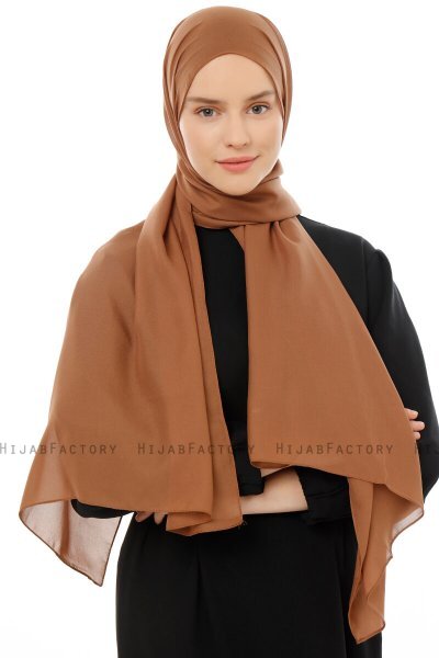 Esra - Lysebrun Chiffon Hijab