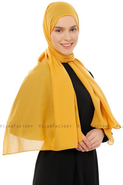 Esra - Sennepsgul Chiffon Hijab