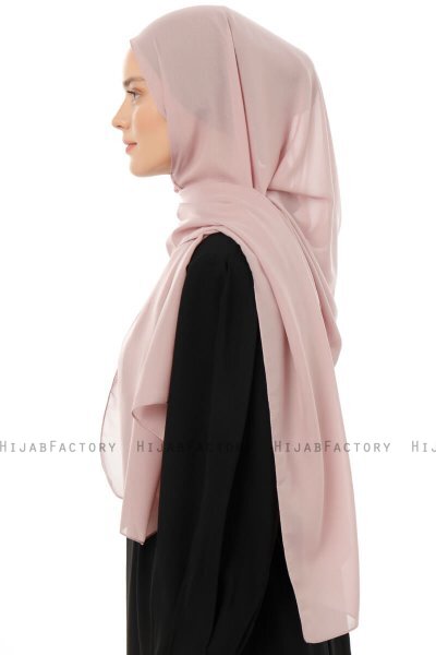 Esra - Mørk Rosa Chiffon Hijab
