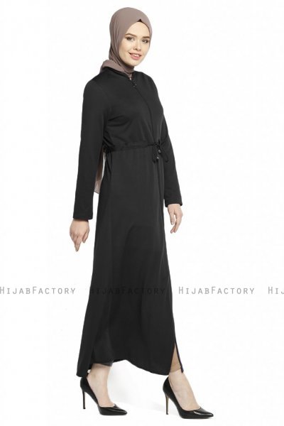 Emine - Svart Abaya - Miss Cazibe
