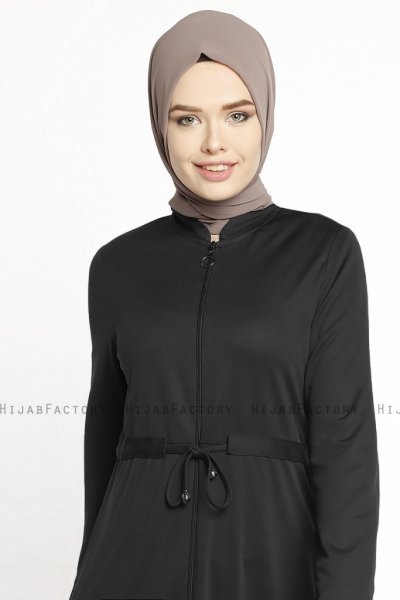 Emine - Svart Abaya - Miss Cazibe