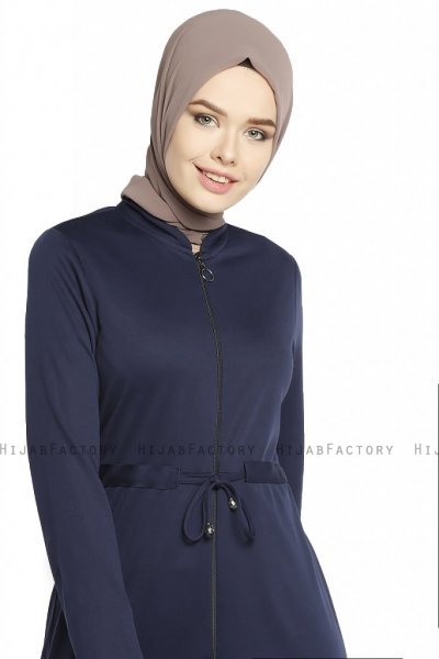 Emine - Marineblå Abaya - Miss Cazibe