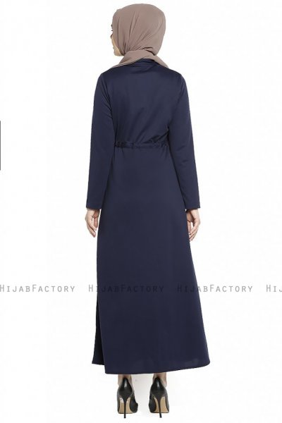 Emine - Marineblå Abaya - Miss Cazibe