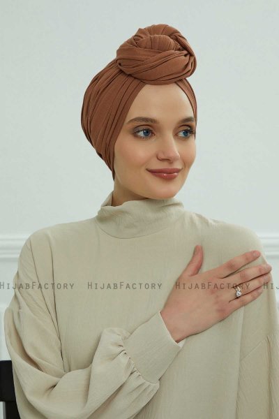 Amy - Caramel Bomull Turban