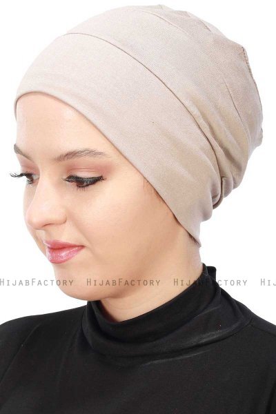 Stella - Taupe Bomull Turban