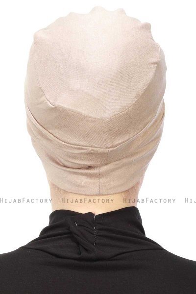 Stella - Taupe Bomull Turban