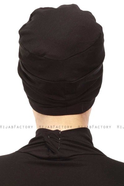 Stella - Svart Bomull Turban
