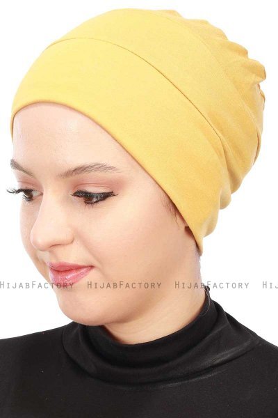 Stella - Sennepsgul Bomull Turban