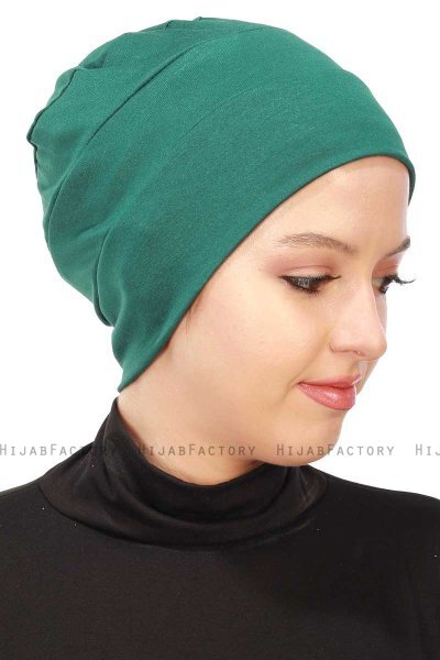 Stella - Mørk Grønn Bomull Turban