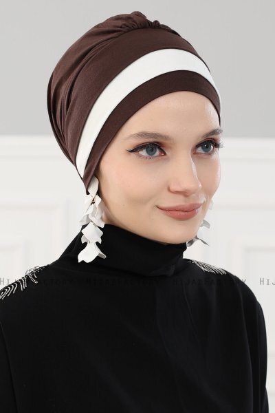 Elsa - Brun & Creme Bomull Turban