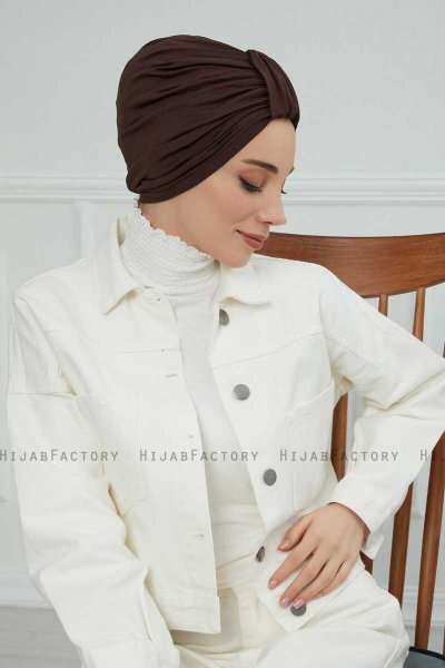 Laura - Brun Bomull Turban